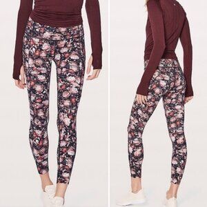 ASOS Pink and Black Floral Print High-Waist Leggings